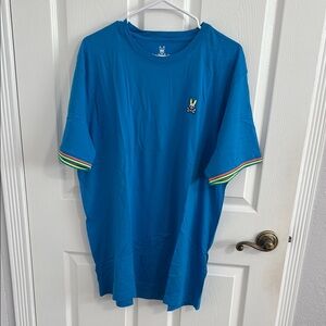 Psycho Bunny Blue Short Sleeve Tees Vibrant Casual Wear